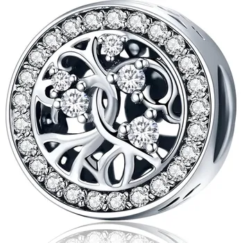 Přívěsek Endy-shop Stříbrný přívěsek korálek strom života s čirými zirkony