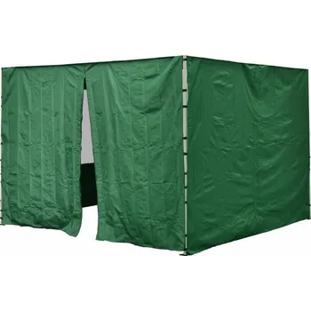 Zahradní stan 2x boční stěna pro stany Profi, 1x se zipem. 1x bez zipu, zelená, 298x216 cm