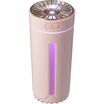 Aroma difuzér Ultrazvukový LED difuzér do auta růžový 300 ml Osvěžení do auta