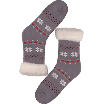 Pánské ponožky Alpaca Thermo ponožky s chlupem FK8203 35-38 šedá