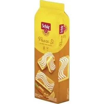 Cukrovinka Schär Pausa Sí 30g řezy bez lepku v bílé polevě s pomerančovou náplní