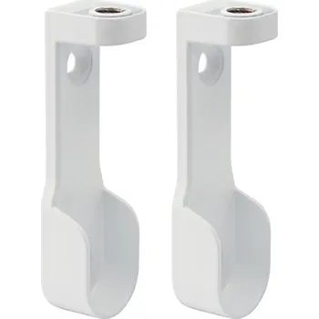 Nábytkové kování Walteco Držák oválné šatní tyče 30x15mm, bílý, 2 ks