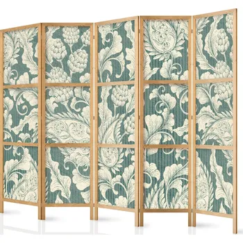 Paraván Japonský paraván - Sage Green Flourishes Velikost: 225x172 cm