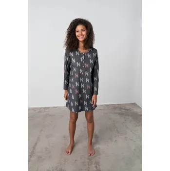 Dámské pyžamo Vamp 17434 tmavě šedá XL