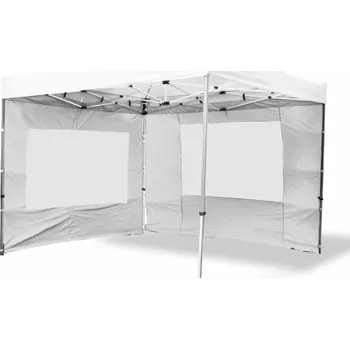 Zahradní stan 2x boční stěna s oknem pro zahradní párty stany, bílá, 295x215 cm