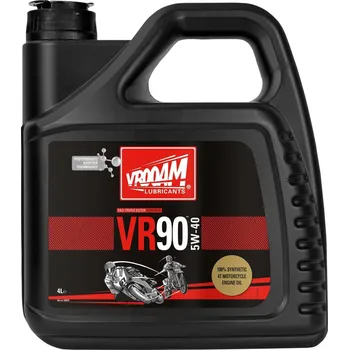Motorový olej VROOAM Lubricants - Nizozemsko Vrooam 4T VR90 5W-40 PAO-Ester Formula 4L