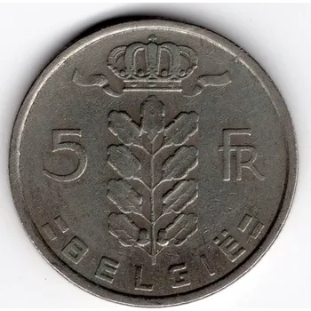 Sběratelství BELGIE. 5 francs 1949. BELGIE.