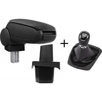 Hlavice řadicí páky PROTEC Sada textilní loketní opěrky a řadící páky 5st pro Škoda Octavia II (2004-2013)