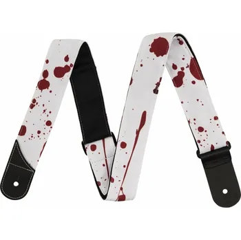 Kytarový popruh Jackson Splatter Strap White/Red Kytarový pás