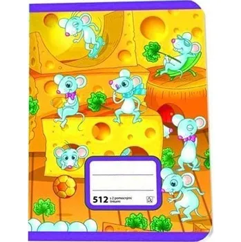 Sešit Sešit 512 B s 2 pomocnými linkami