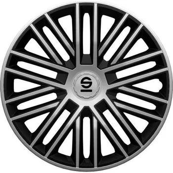 Poklice na kolo Kryty kol SPARCO BERGAMO 14", stříbrno-černé - sad
