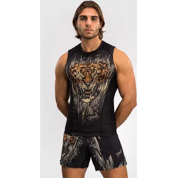 Potápěčské vybavení Pánský rashguard - funkční triko Venum Tiger - bez rukávů - Black/Neon Orange Velikost: M