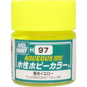 Modelářská barva Gunze Sangyo H097 Fluorescent Yellow - fluorescentní žlutá