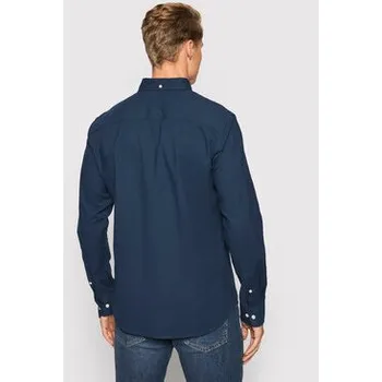 Pánská košile Jack & Jones Košile Brook Oxford 12192150 Tmavomodrá Slim Fit XXL