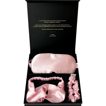 Kosmetická sada Lucaso Finata Hedvábná sada s čelenkou do vlasů - Rose Pink