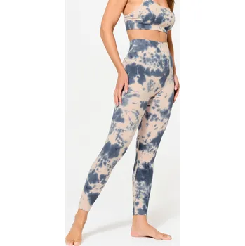 Dámské legíny DOMYOS Dámské fitness legíny s vysokým pasem 2XL BÉŽOVÁ|MODRÁ|RŮŽOVÁ