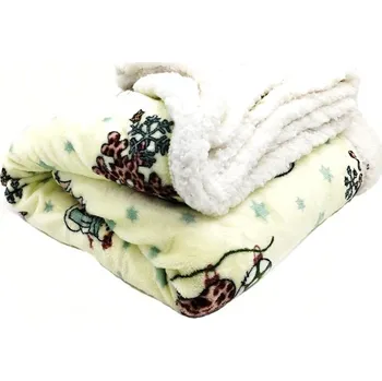 JAHU Beránková deka 150x200cm -Vánoce Retro