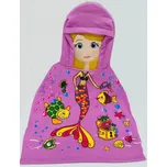 JAHU Plážová osuška pončo-Mořská panna-fialová