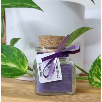 Svíčka Vonná svíčka ve skle vůně: levandule