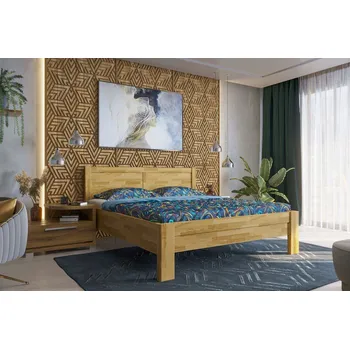 Postel Celomasivní postel z přírodního dubu Sion H3, D1, 140x200 cm