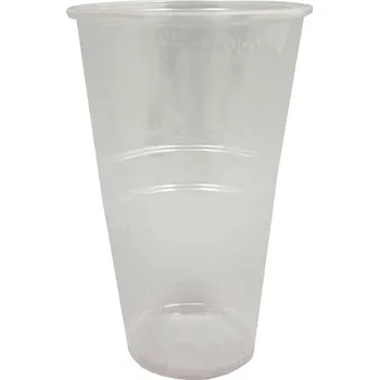 Jednorázové nádobí kelímek 500 ml, PP - transparentní, ryska 0,3l a 0,5l, premium (50 ks/balení)