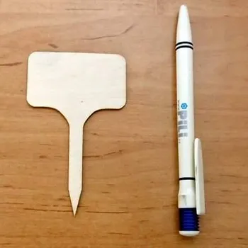 Označník jmenovka popisovací cedulka dřevo na záhon květináč