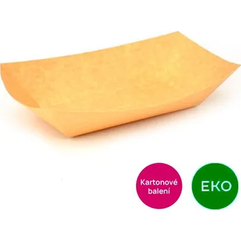 Jednorázové nádobí EKO miska, kraft, 145 x 65 x 50 mm, 640 ml, bal. 900 ks