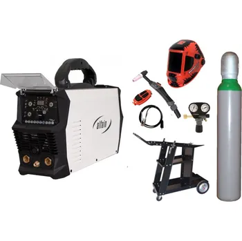 Svářečka ALFA IN PERUN 200 AC/DC Pulse svářečka na hliník + TIG hořák PARKER 8m U/D s AR lahví a vozíkem + kukla SET TOP