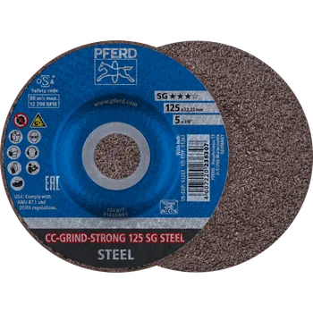Brusný kotouč Pferd 64181125 | Brusný kotouč 125 x 22,23 mm, CC-GRIND-STRONG SG STEEL