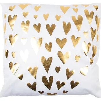 Dekorativní polštářek JAHU Polštářek s výplní - srdce bílá(45x45cm)