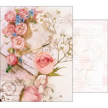 DPPlux 093 - Dopisní papír s potiskem RŮŽE