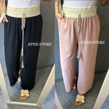 Dámské kalhoty Lehounké kalhoty SPLIT Barva: Tmavě růžová