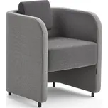 Křeslo COMFY, vlněný potah, světle šedá/tmavě šedá