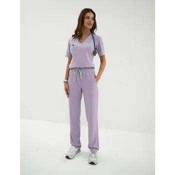 Zdravotnický oděv Dámské Lékařské Kalhoty Yoga - PURPLE HEATHER 0