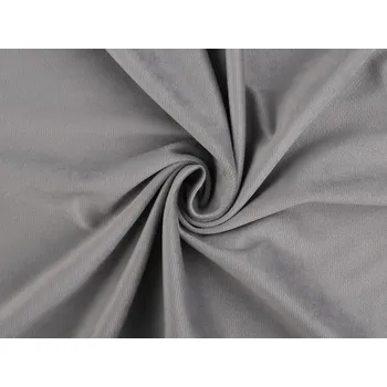 Velvet / samet oděvní hladký METRÁŽ - 13 (53) šedá