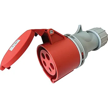 Elektrická zásuvka Tracon TICS-215H Spojovací průmyslová zásuvkas kabelovou přechodkou 16A, 400V, 3P+N+E, 6h, IP44 (Tracon TICS-215H)