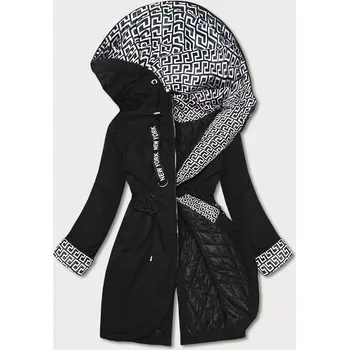 Dámská cargo bunda Černá bunda pro ženy parka s kapucí 13E SWEST, odstíny černé 50 i392_21564-28