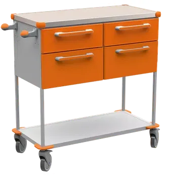 ASSIST 404 vozík zdravotnický, plast ABS, oranžová