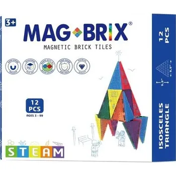 ostatní stavebnice MAGBRIX - Magnetické trojúhelníky pro Lego (12 ks)