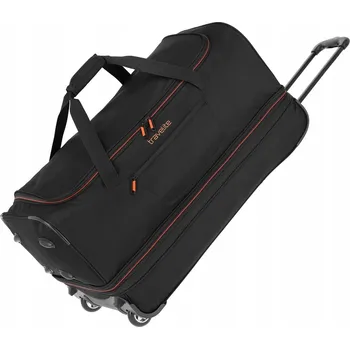 Cestovní taška Travelite Basics Wheeled duffle L Black/blue 98 - 119l