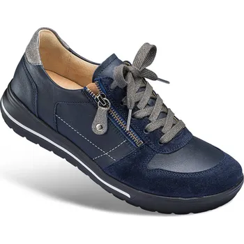 Dámská zdravotní obuv Dámské tenisky se šněrováním i zipem, velurová useň, modrá: 42