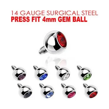 Piercing Šperky4U Microdermal závit 1,6 mm, rozměr 4 mm - MD01053-G