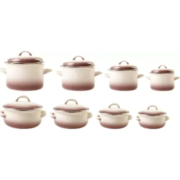 Hrnec Metalac Sada smaltovaného nádobí Capuccino, 8-mi dílná