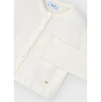 Dívčí mikina Mayoral pletený svetr 4361 smetanový Rozměr: 98