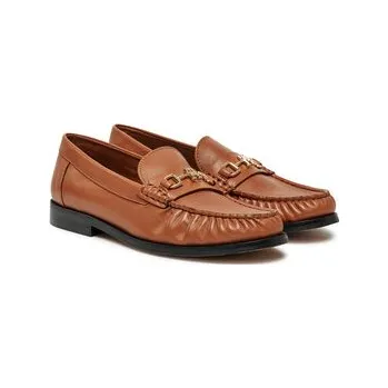 Dámské mokasíny Mokasíny Tommy Hilfiger Soft Leather Horsebit Loafer FW0FW08414 Oranžová 38
