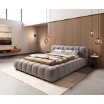 DELIFE Čalouněná postel Cutio 140x200 cm mikrovlákno šedá