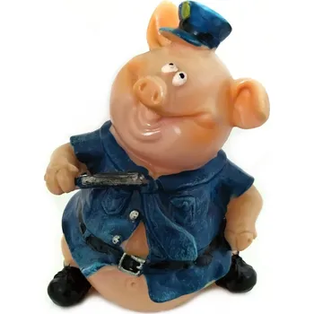 Policajt pendrek pokladnička prasátko
