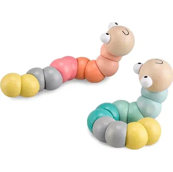 Dřevěná hračka Bigjigs Toys Motorická housenka 1 ks