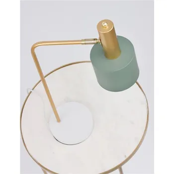 Stojací lampa NOVALUCE Stolní lampa PAZ zlatý kov mentolové kovové stínidlo bílá základna E27 1x12W 230V IP20 bez žárovky - NOVA LUCE