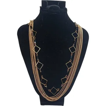 Náhrdelník BAZAR-Metal Náhrdelník - Zlaté čtverce